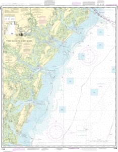Paradise Cay Publications NOAA Chart 11509 SMALL FORMAT WATERPROOF Tybee Island to Doboy Sound 21.00 x 26.10 
