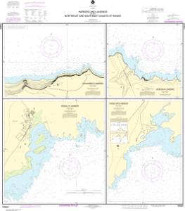 thumbnail for chart Harbors and Landings on the Northeast and Southeast Coasts of Hawai‘i;Punalu‘u Harbor;Honu‘apo Bay;Honokaa Landing;Kukuihaele Landing